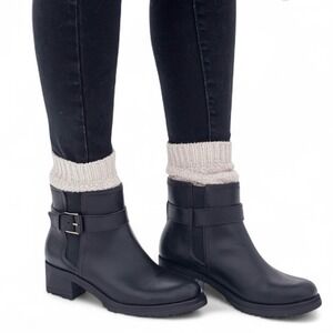 NEW Cole Haan Catherine‎ Boots Size 10 Waterproof Lug Sole Ankle Strap Buckle